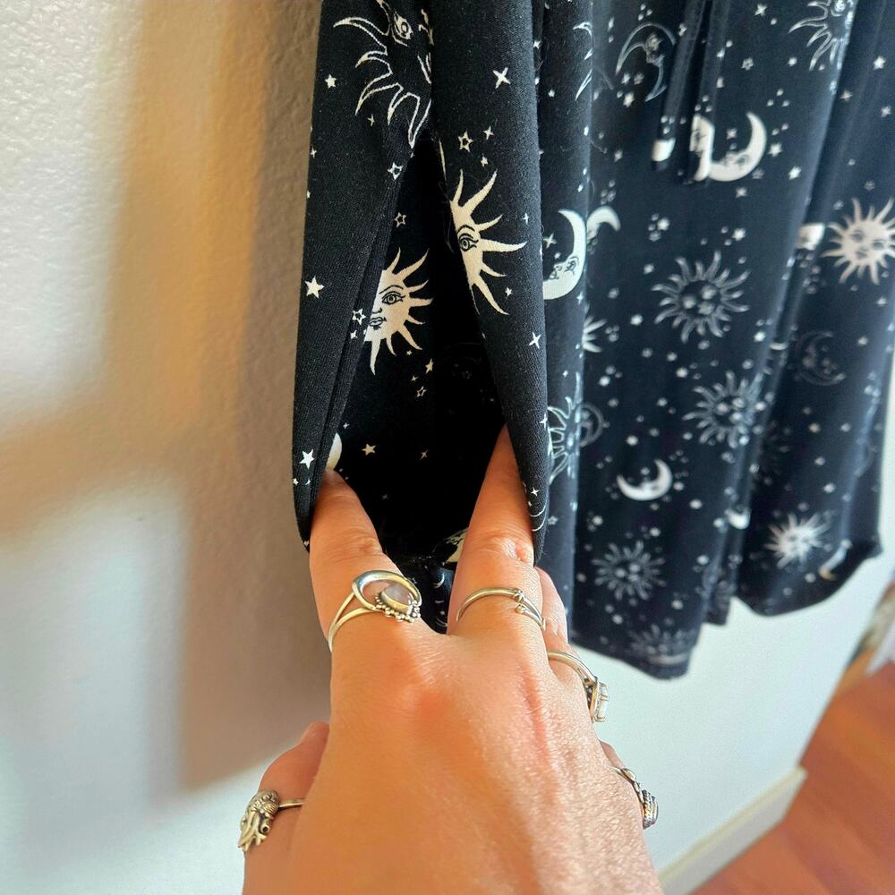 Size XS – Sun Moon Star Empire Waist Mini Dress - Picture 4 of 7